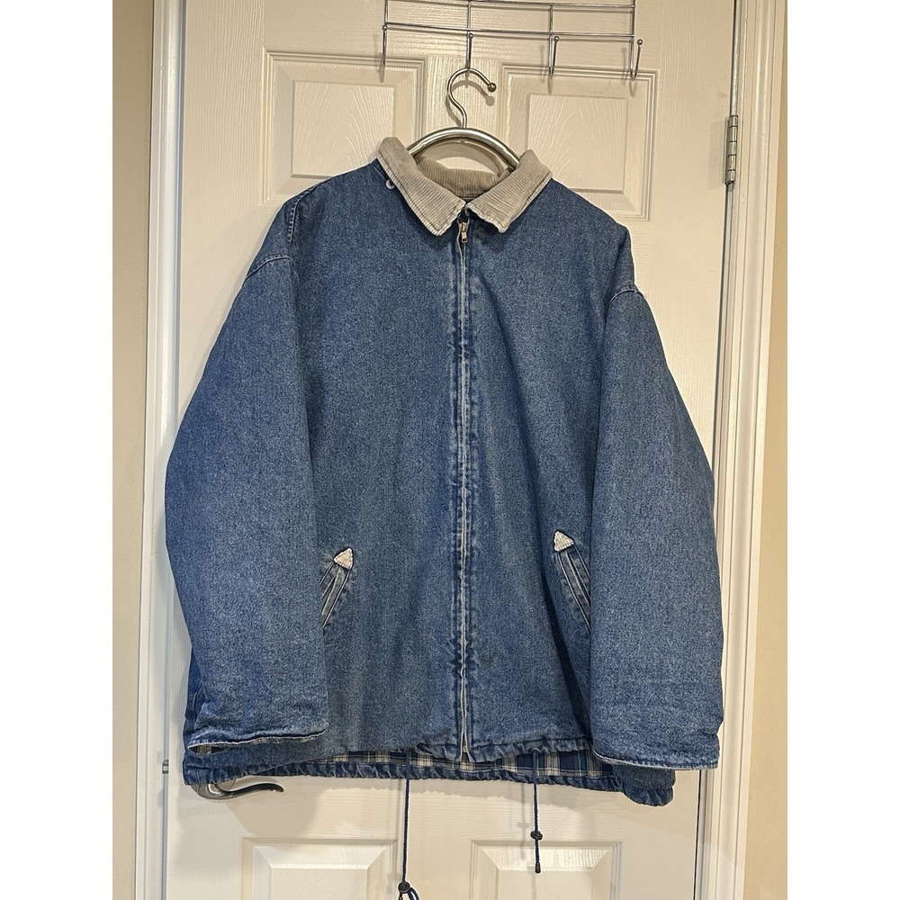 Vintage East West Denim‎ Jacket Missing Hoodie Size 3X